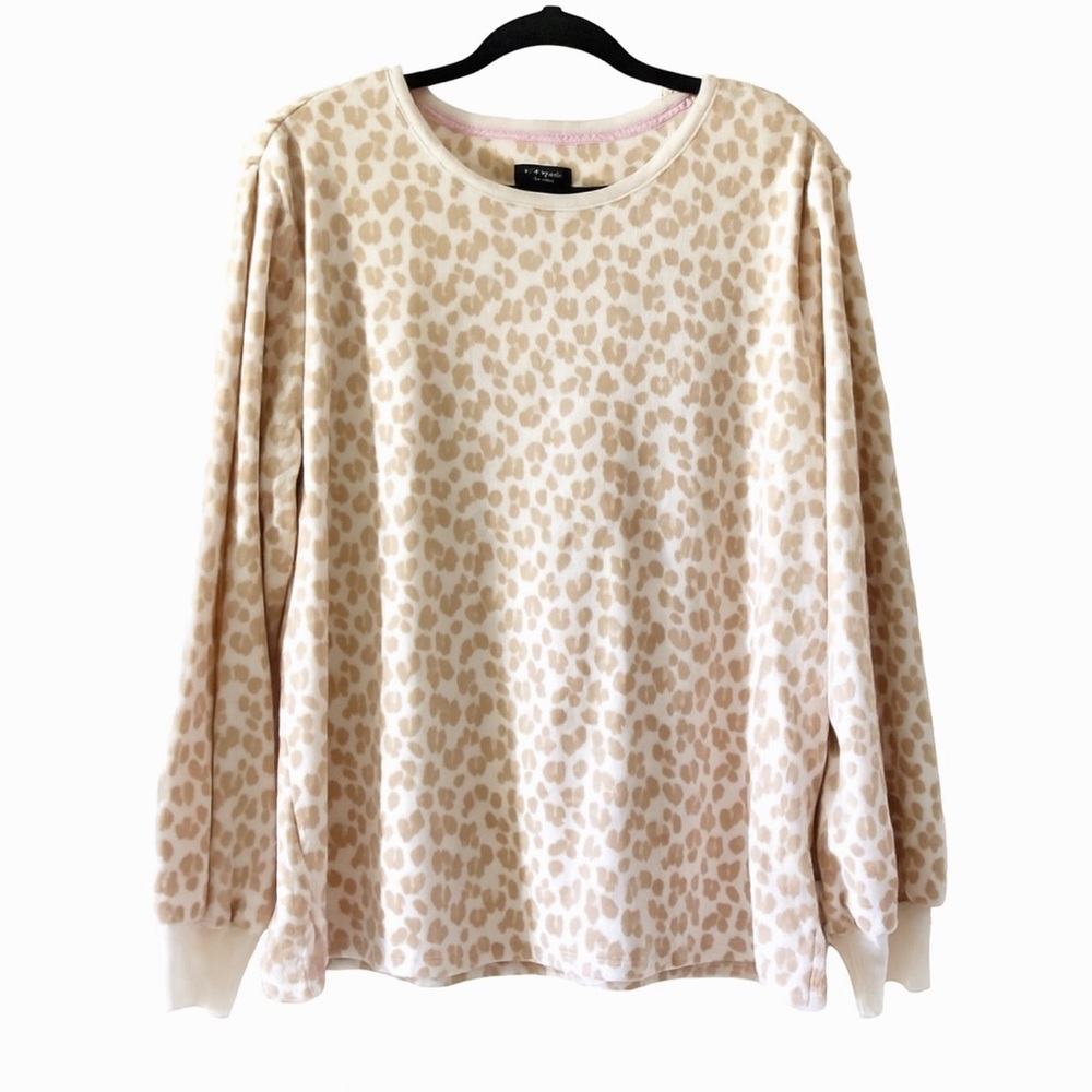 NWOT Kate Spade New York Leopard Print Lounge Top Size Large - Picture 2 of 8